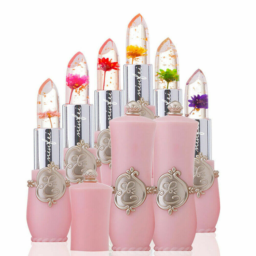 Bright Flower Crystal Jelly Lipstick Magic Temperature Change Color Lip Cosmetic