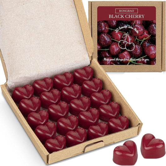 20 Pcs Black Cherry Wax Melts, Handmade Scented Wax Melts for Home Fragrance, Scented Candle Gifts Set for Women, Christmas, Valentine'S Day, Mother'S Day, and Set the Scene for Memorial Day