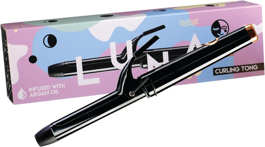 25Mm Curling Tongs | Long Barrel Curling Iron with 5 Precise Heat Setting from 150C to 230C | Ceramic Coating Curling Wand with Fast Heat-Up & Auto Shut off for All Type of Hairs