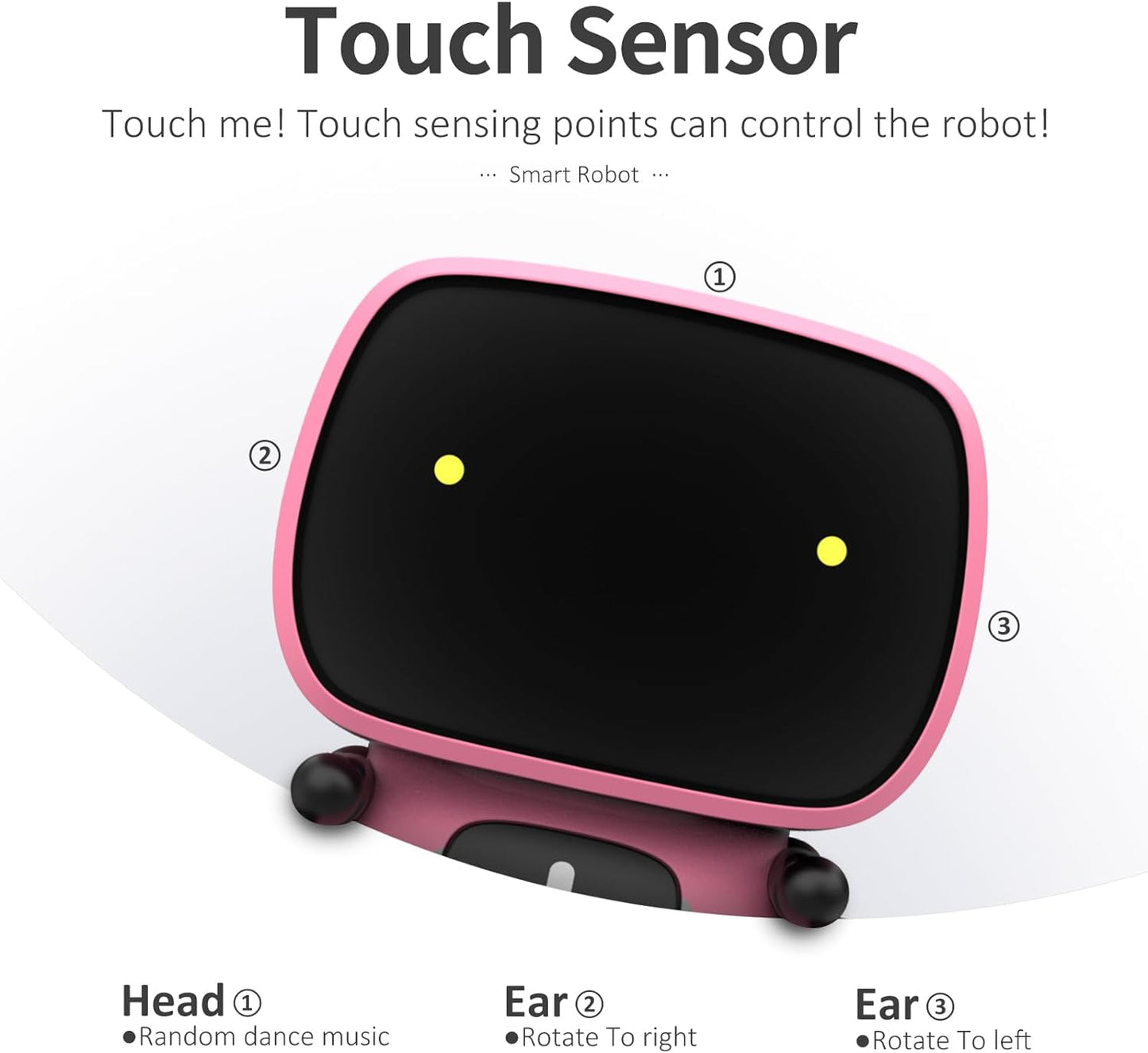 Interactive Smart Robot Toys, Intelligent Robot Toys for Kids, Children Girls Robotic Toys 3 Years Old Up, Voice Control & Touch Sense, Dance & Sing & Walk, Recorder & Speak like You