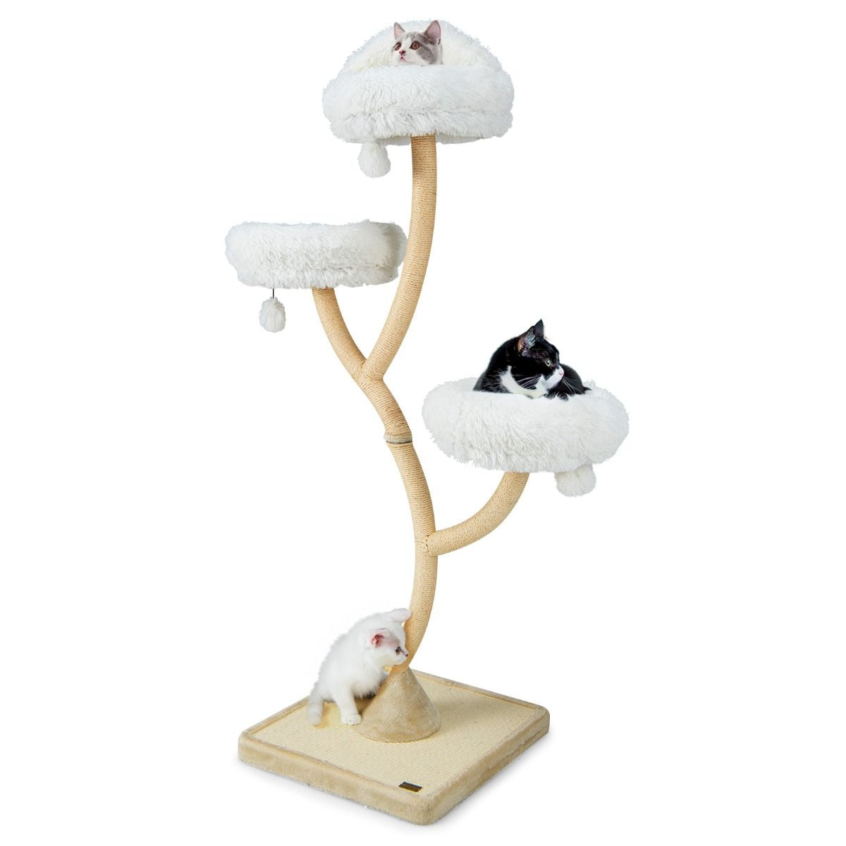 178 Cm Tall Cat Tree 4-Layer Cat Tower with 3 Warm Perches