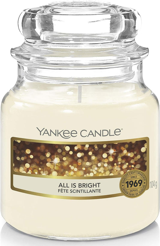 Scented Candle | All Is Bright Small Jar Candle | Burn Time: up to 30 Hours